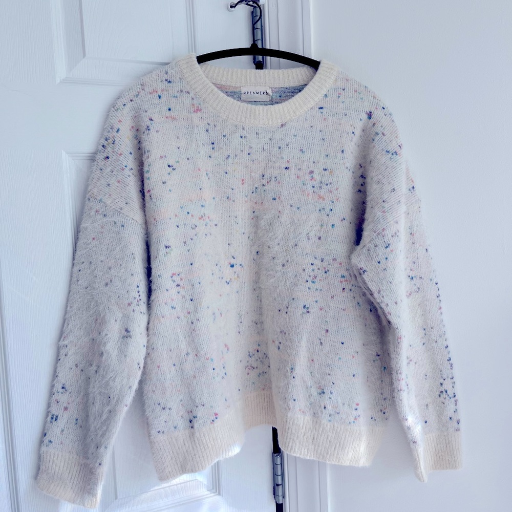 DREAMER White Pastel Colors Sweater